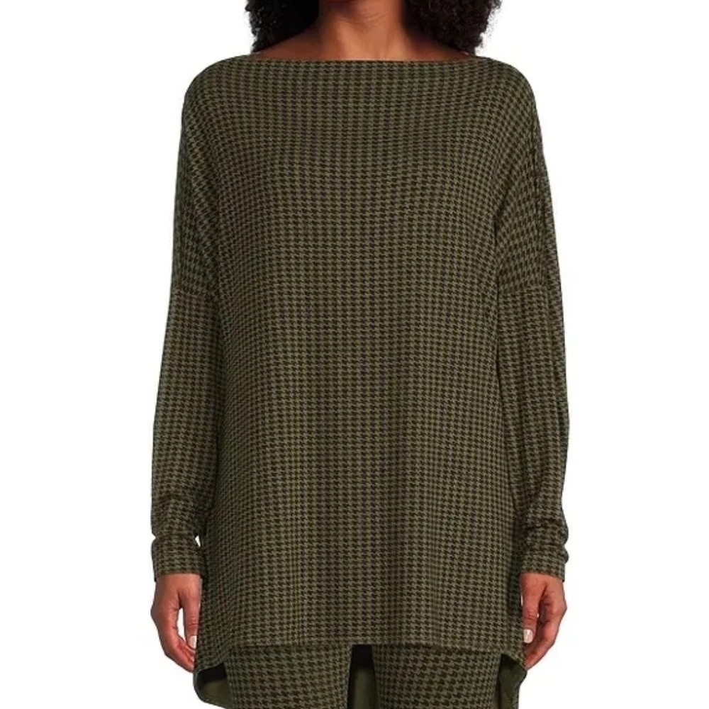 Bryn Walker Nwot Dimitri Tunic Maxi Skirt SET Nocciola Houndstooth Size Medium